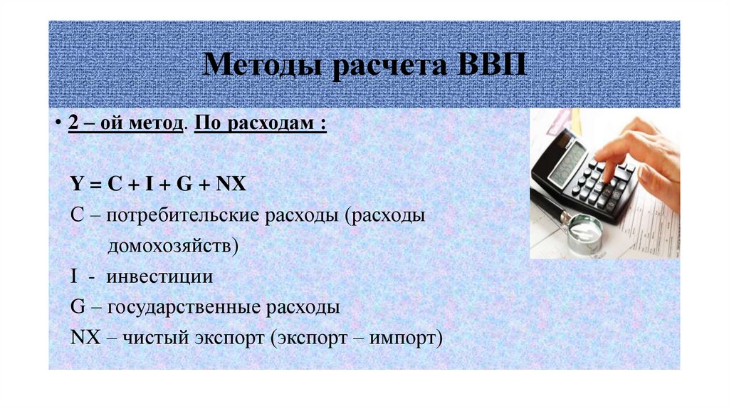 Методы расчета ВВП