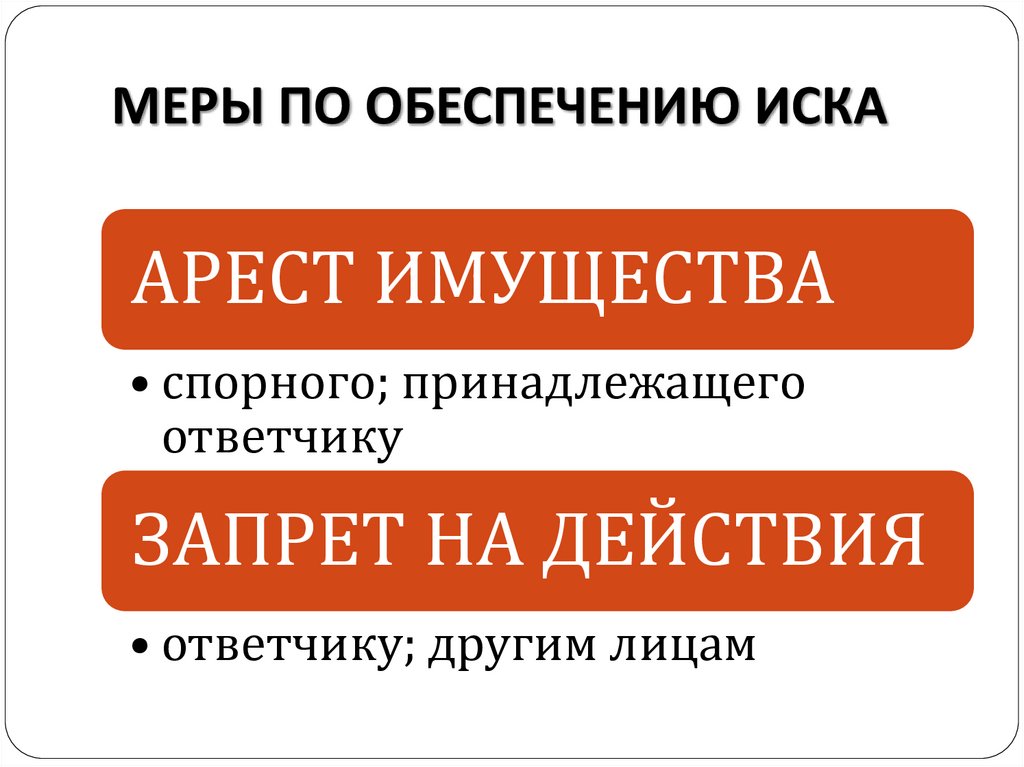 МЕРЫ ПО ОБЕСПЕЧЕНИЮ ИСКА