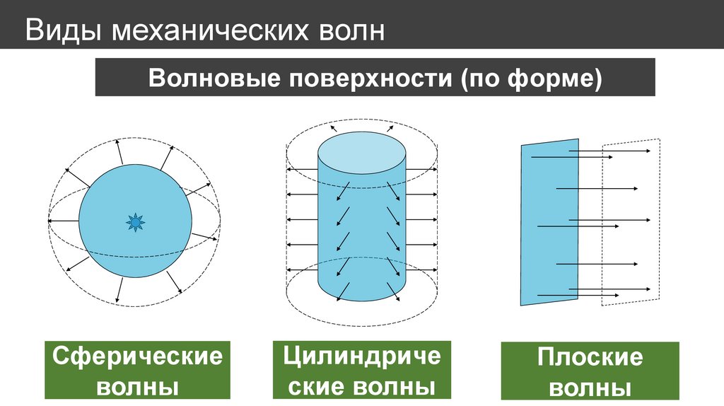 Виды механических волн