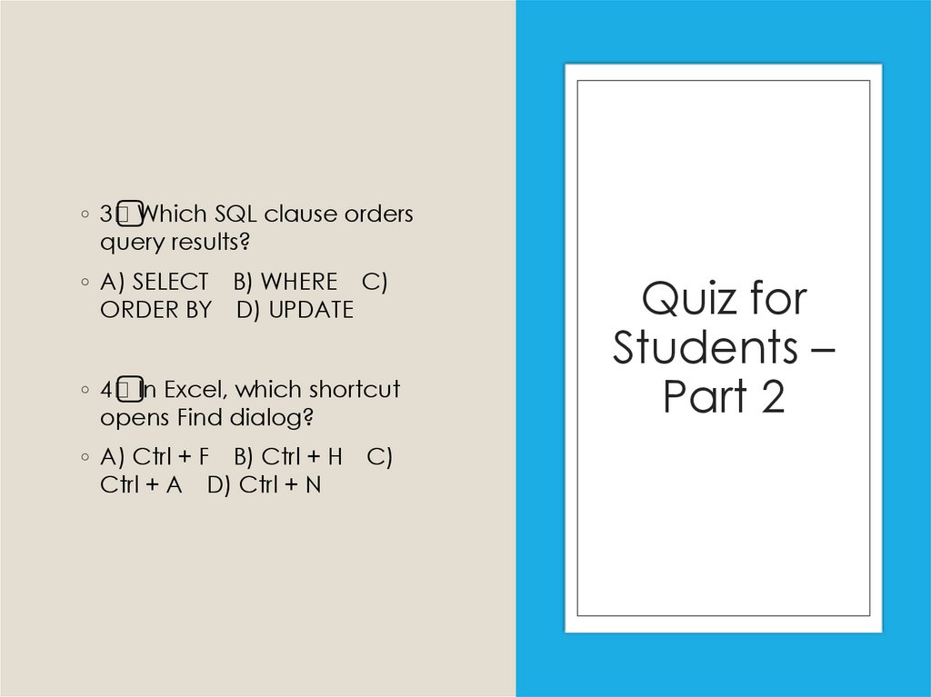 Quiz for Students – Part 2