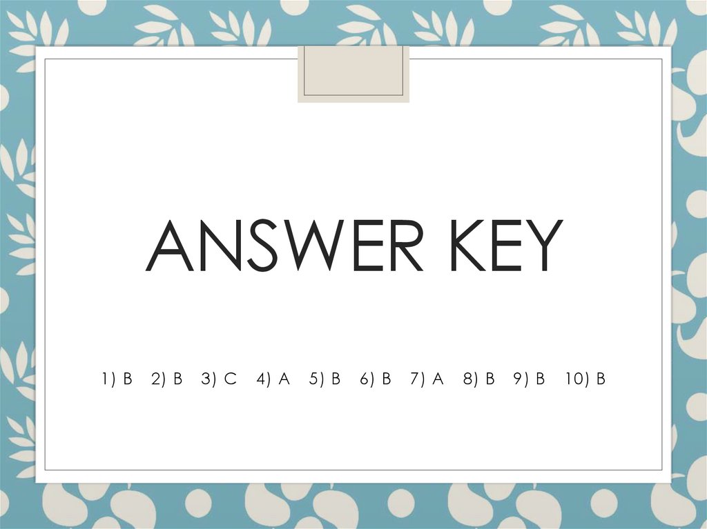 Answer Key