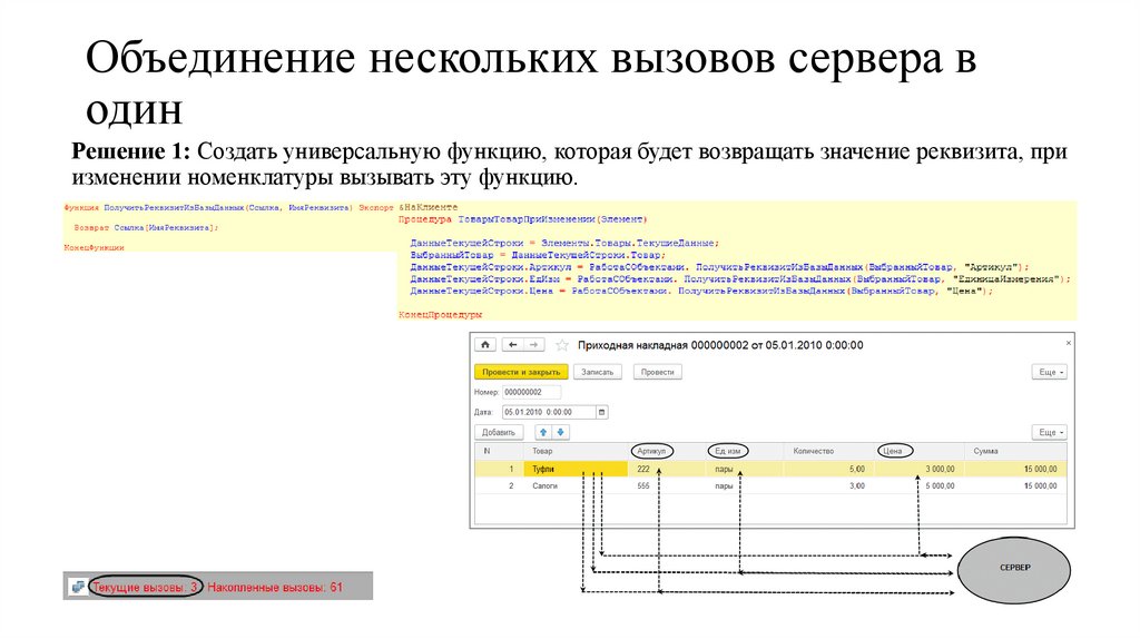 Объединение нескольких вызовов сервера в один