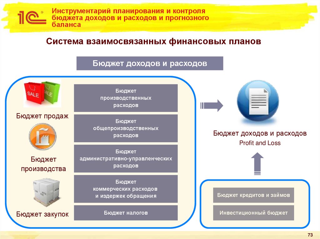 Инструментарий планирования и контроля бюджета доходов и расходов и прогнозного баланса