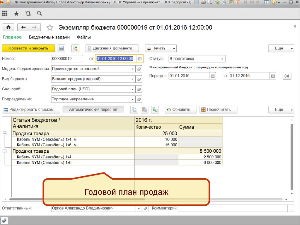 Инструментарий планирования и контроля бюджета доходов и расходов и прогнозного баланса
