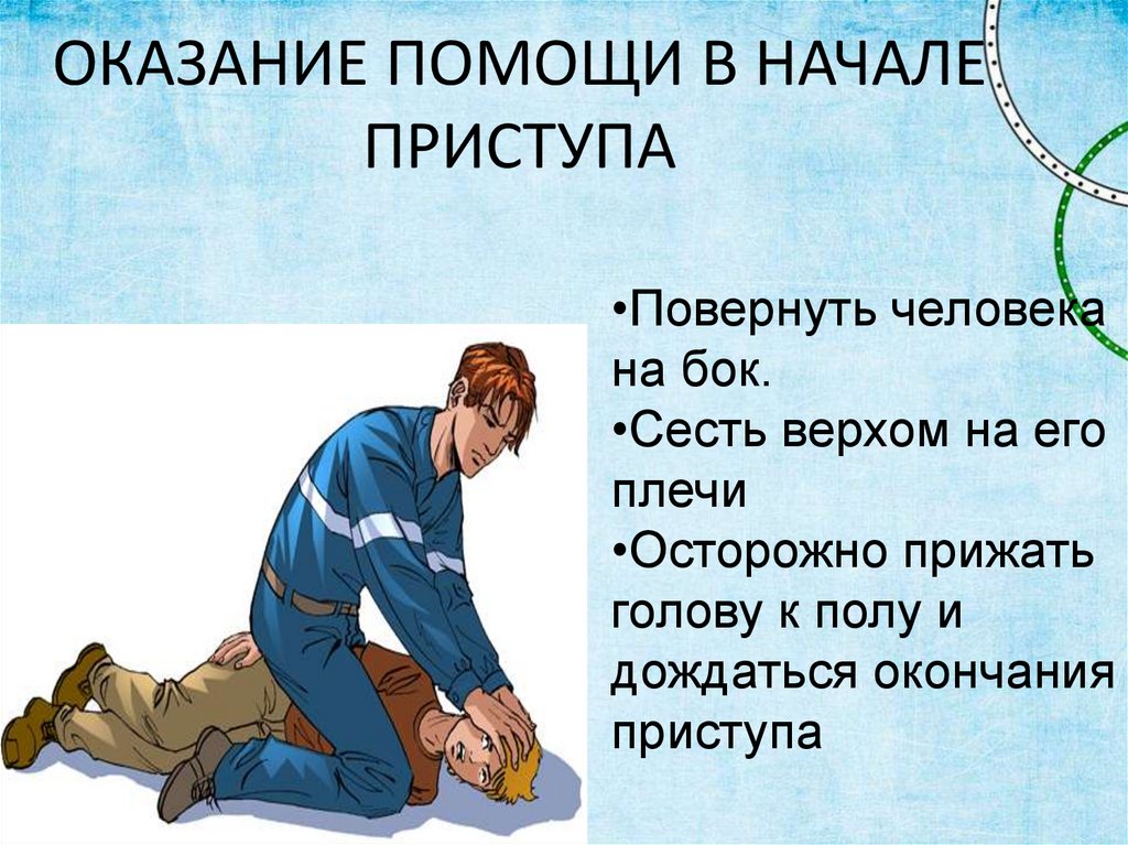 ОКАЗАНИЕ ПОМОЩИ В НАЧАЛЕ ПРИСТУПА