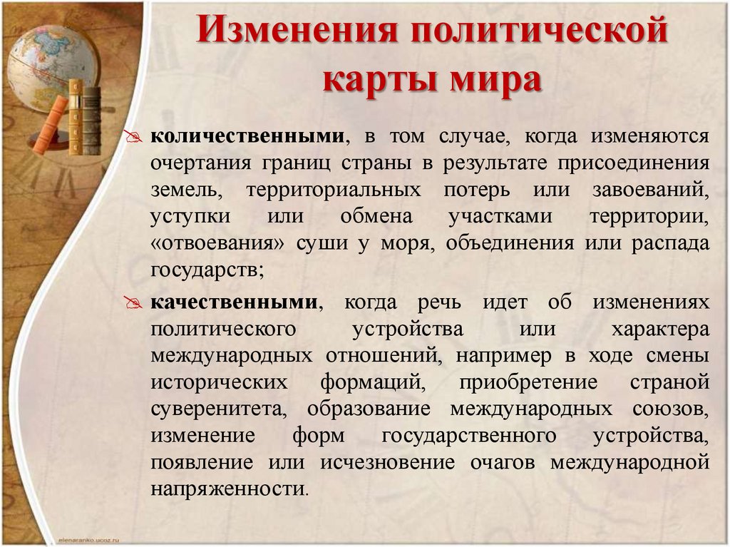 Изменения политической карты мира