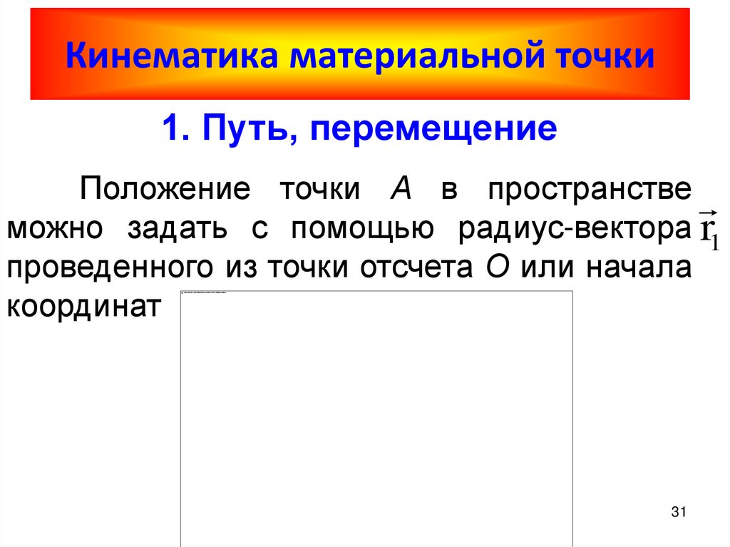 Кинематика материальной точки