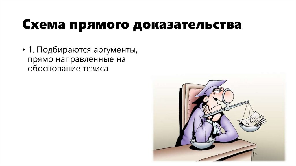 Схема прямого доказательства