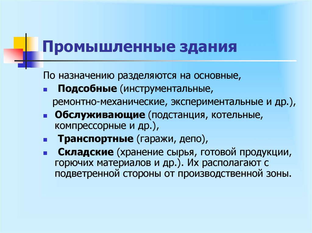 Промышленные здания