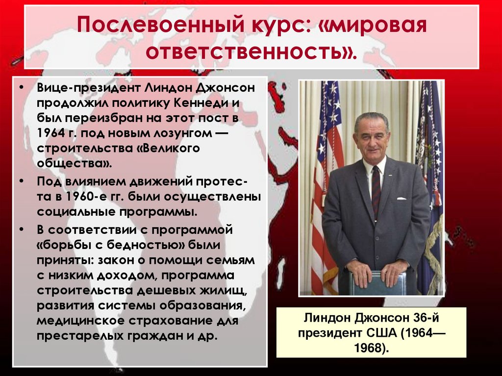 Послевоенный курс: «мировая ответственность».