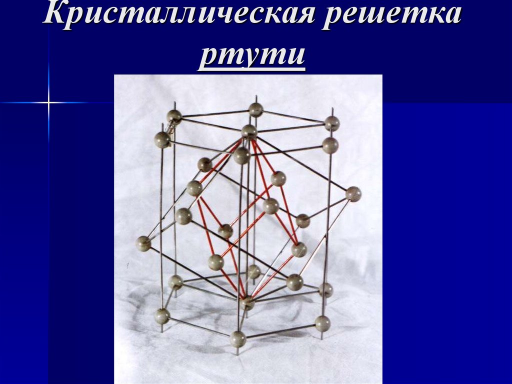 Кристаллическая решетка ртути