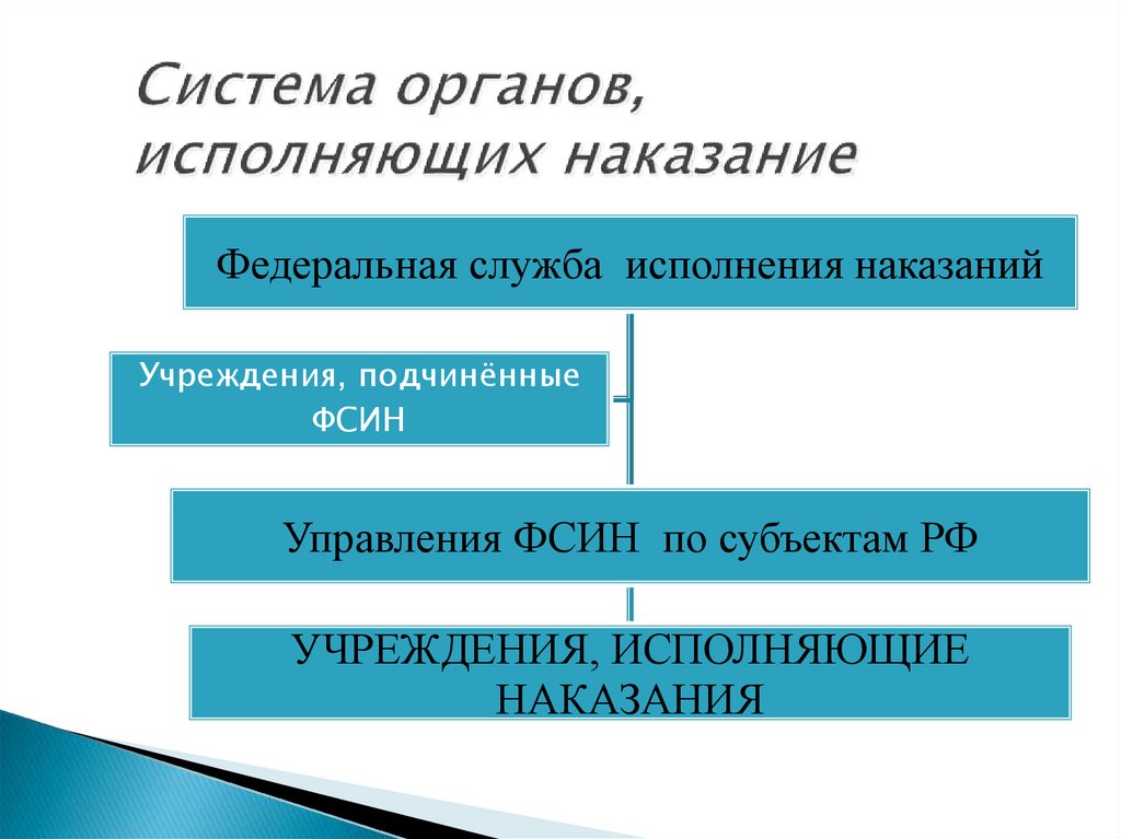 Система органов, исполняющих наказание