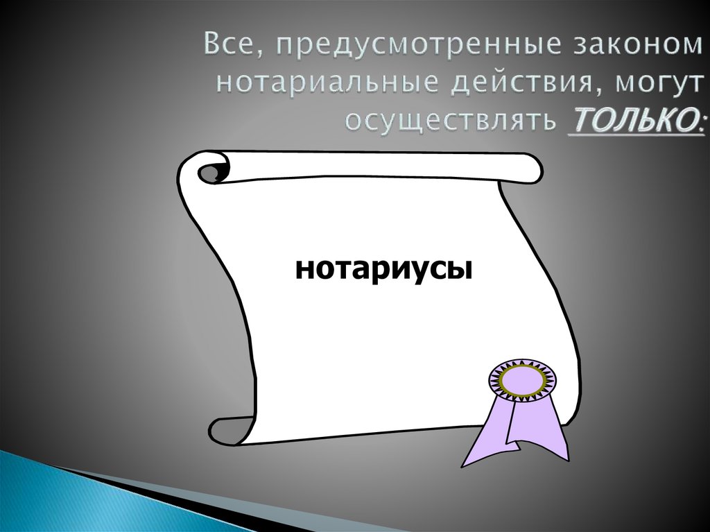 Все, предусмотренные законом нотариальные действия, могут осуществлять ТОЛЬКО: