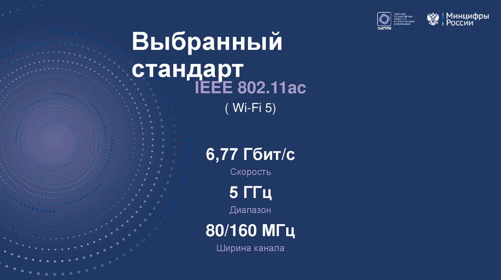 Выбранный стандарт