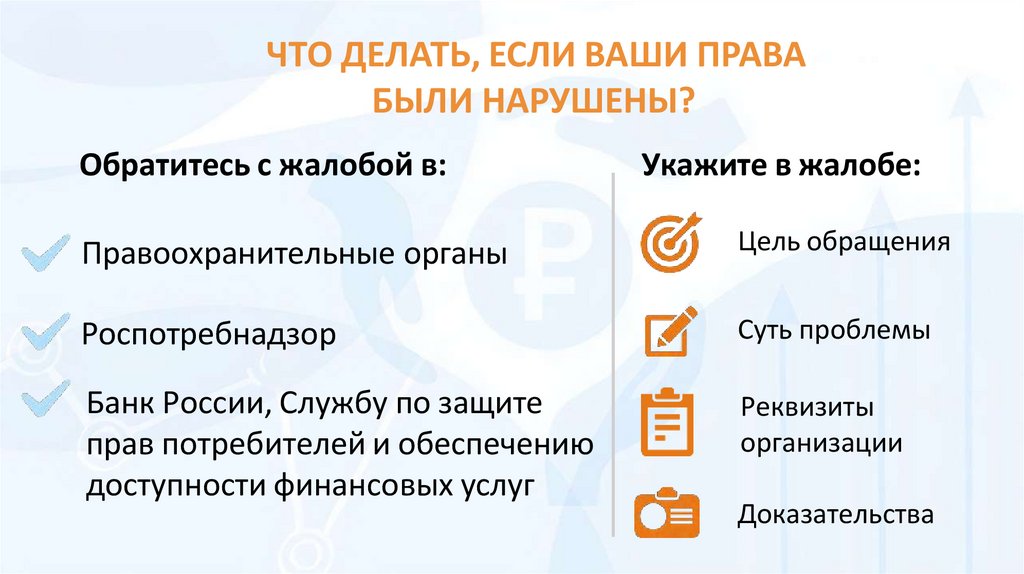 ЧТО ДЕЛАТЬ, ЕСЛИ ВАШИ ПРАВА БЫЛИ НАРУШЕНЫ?