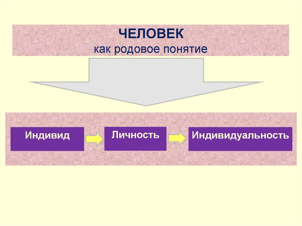 ЧЕЛОВЕК как родовое понятие