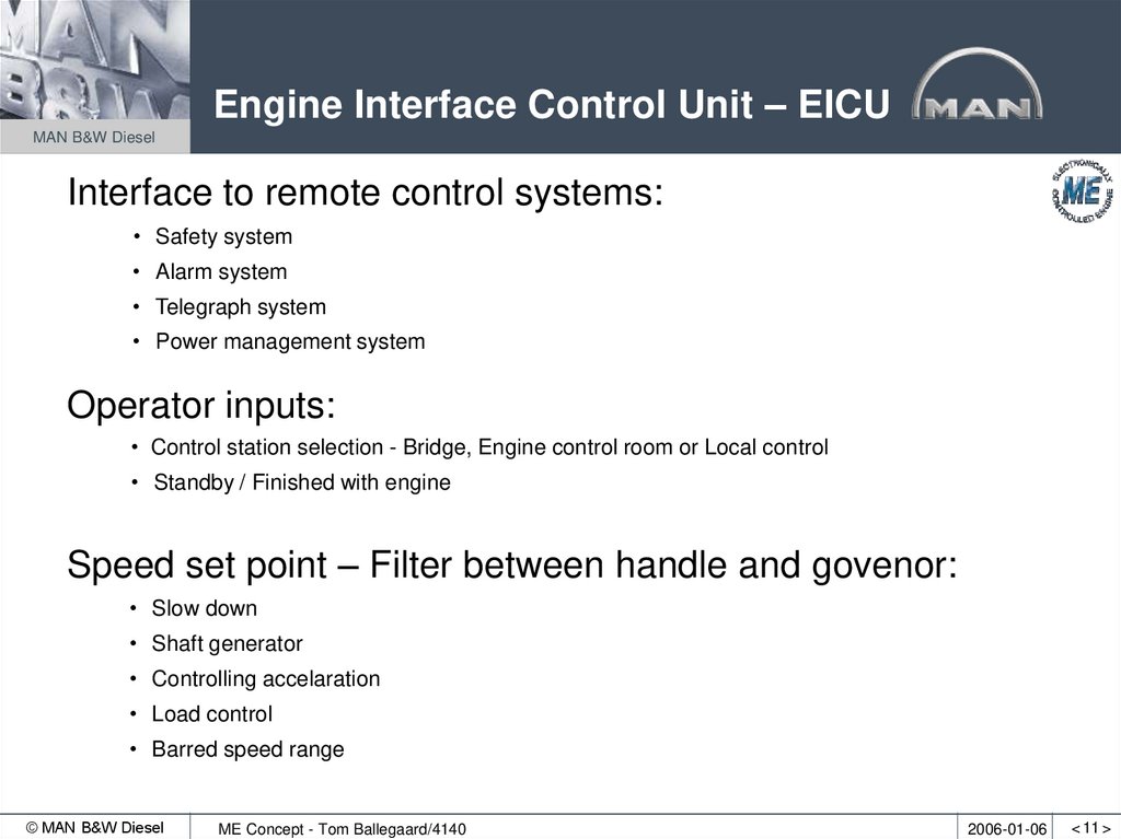 Engine Interface Control Unit – EICU