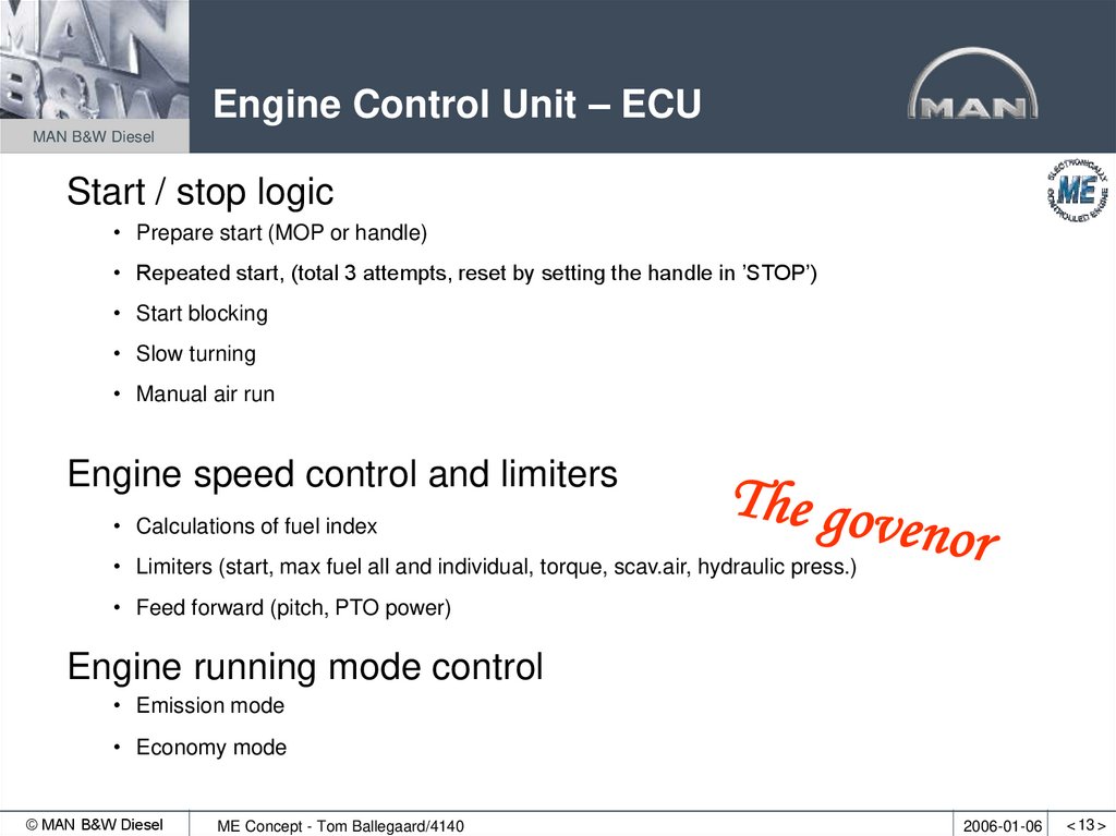 Engine Control Unit – ECU