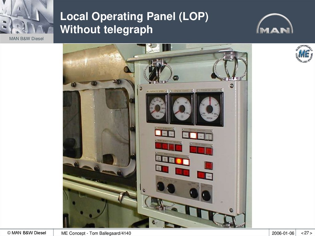 Local Operating Panel (LOP) Without telegraph