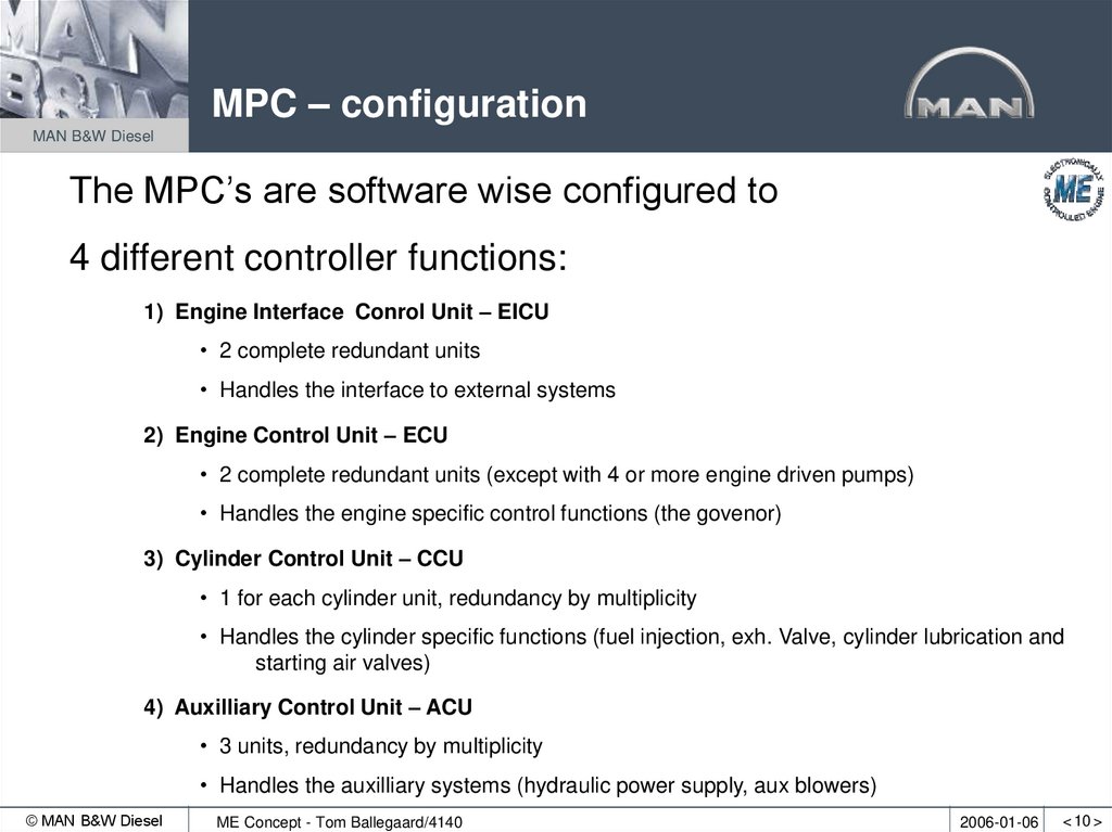 MPC – configuration