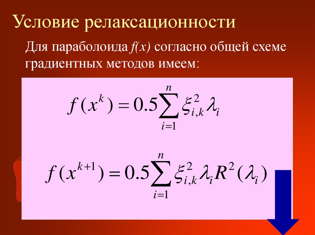 Условие релаксационности