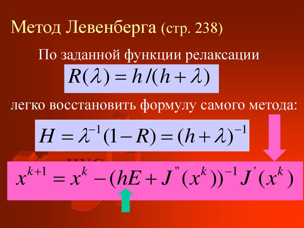 Метод Левенберга (стр. 238)