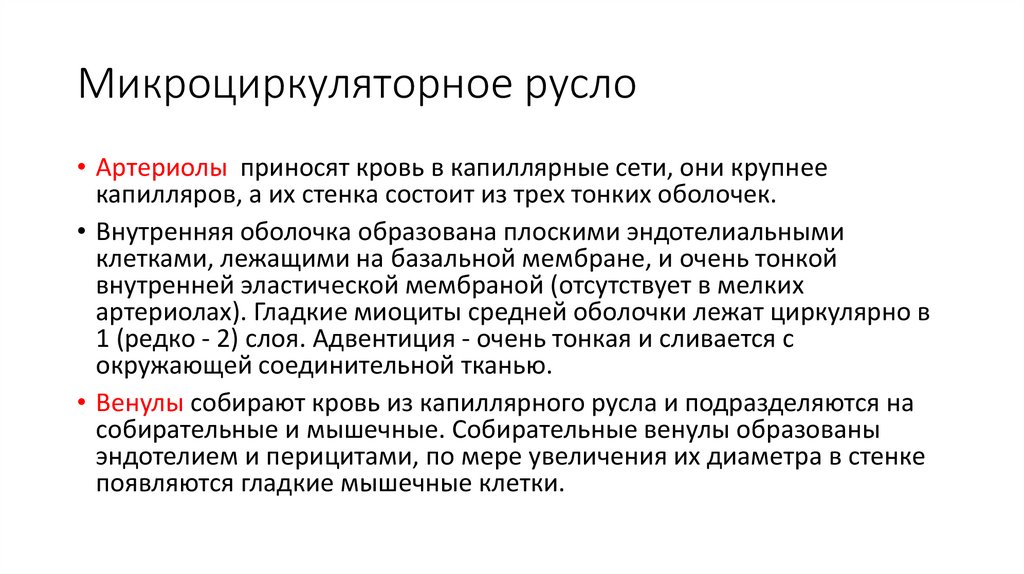 Микроциркуляторное русло