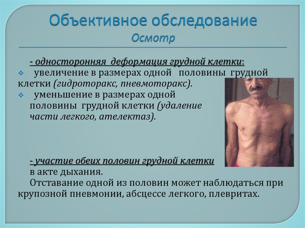 Объективное обследование Осмотр