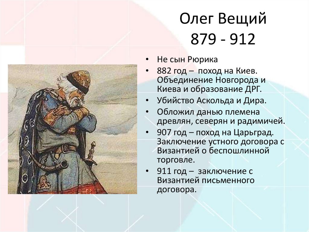 Олег Вещий 879 - 912