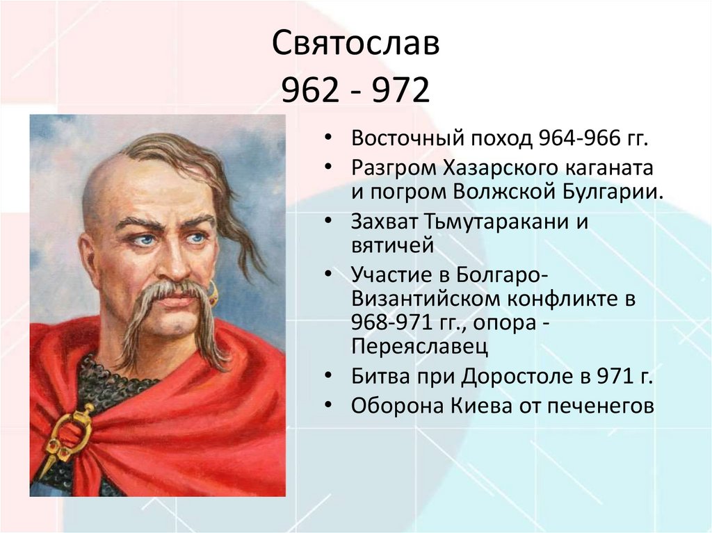 Святослав 962 - 972