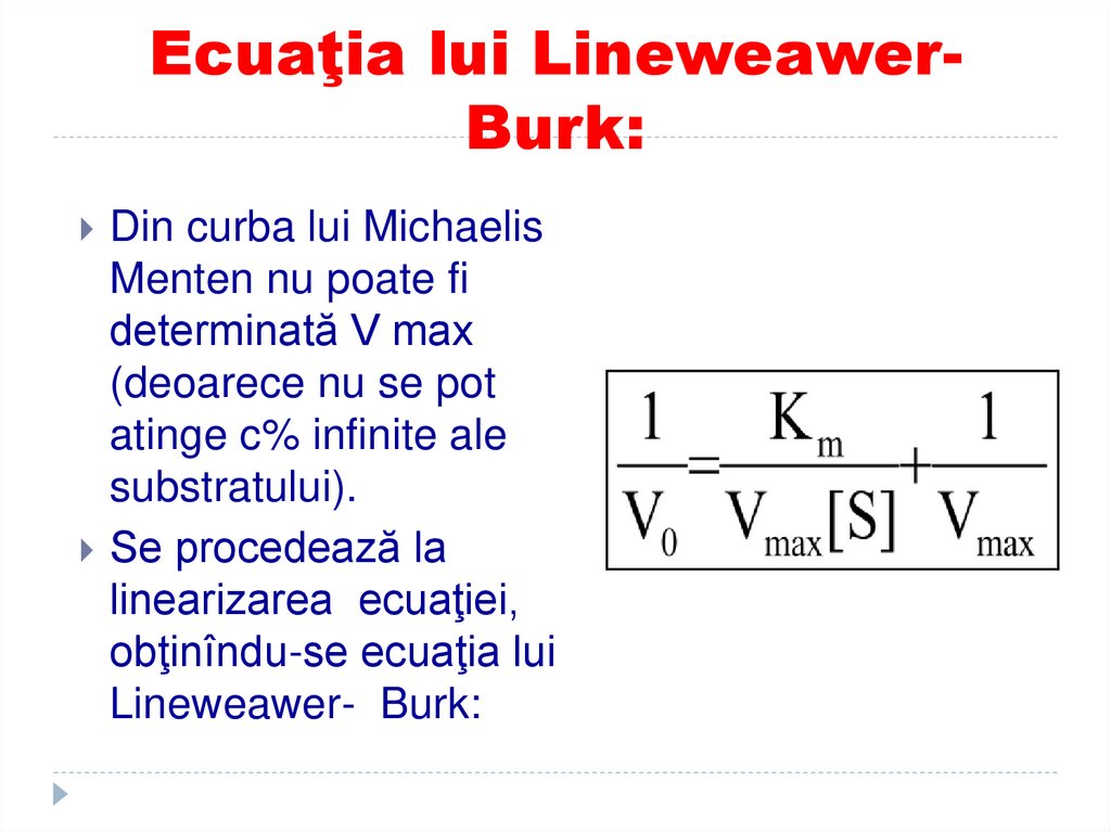 Ecuaţia lui Lineweawer- Burk: