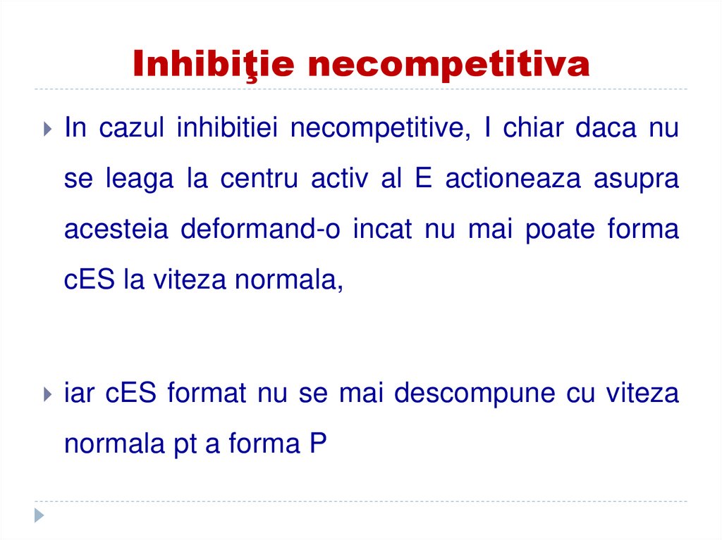 Inhibiţie necompetitiva