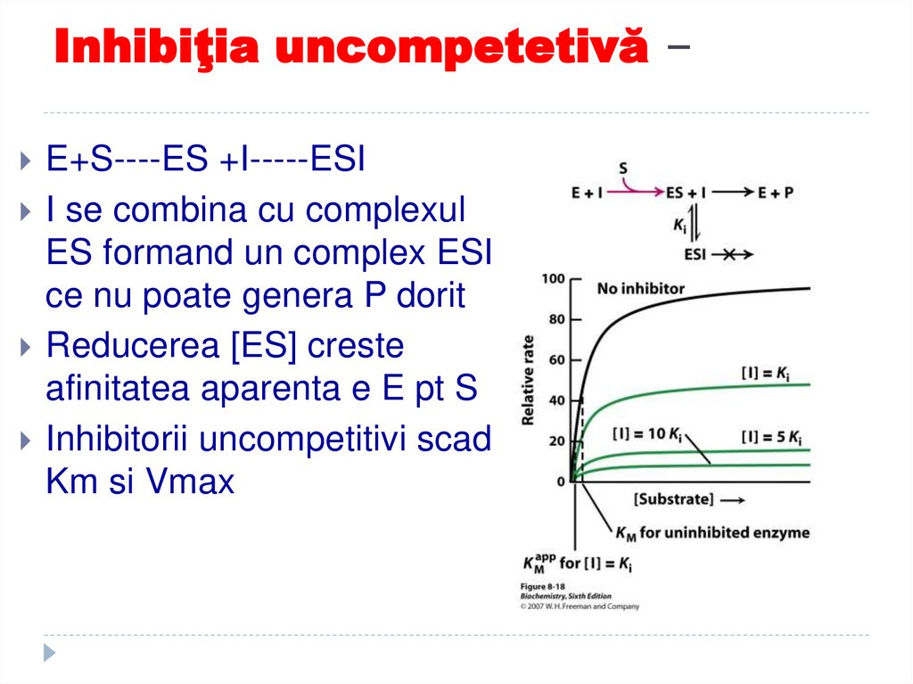 Inhibiţia uncompetetivă –