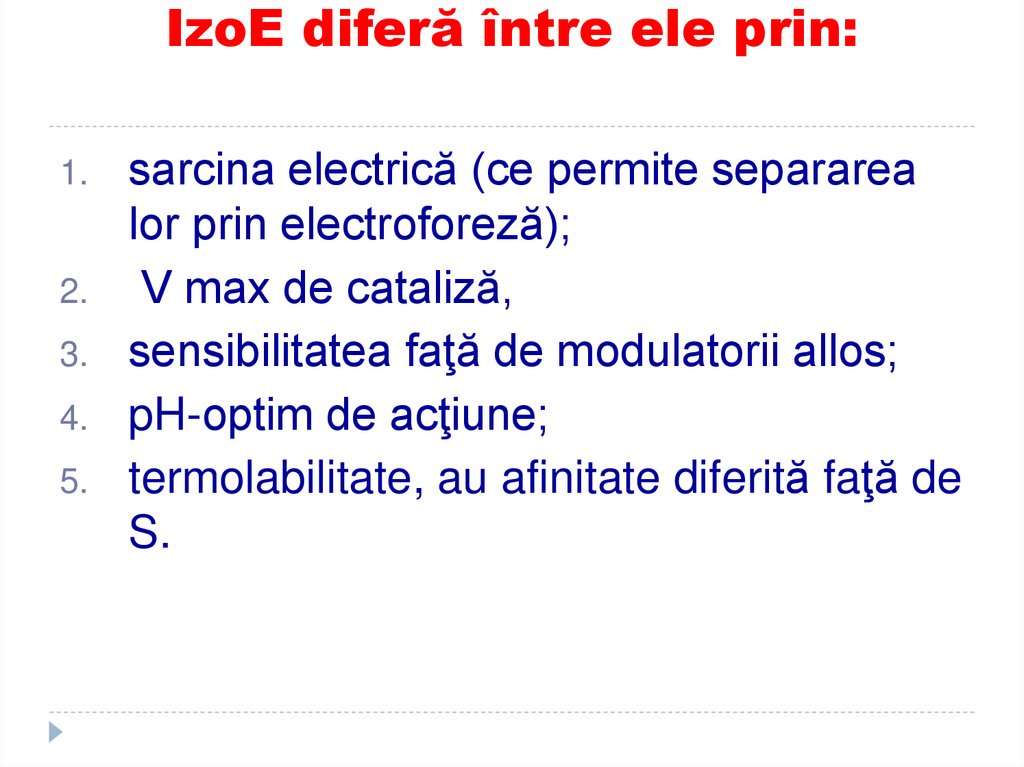 IzoE diferă între ele prin: