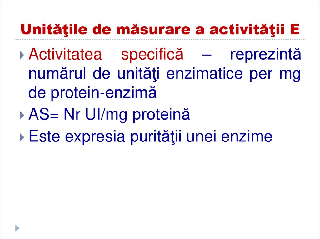 Unităţile de măsurare a activităţii E