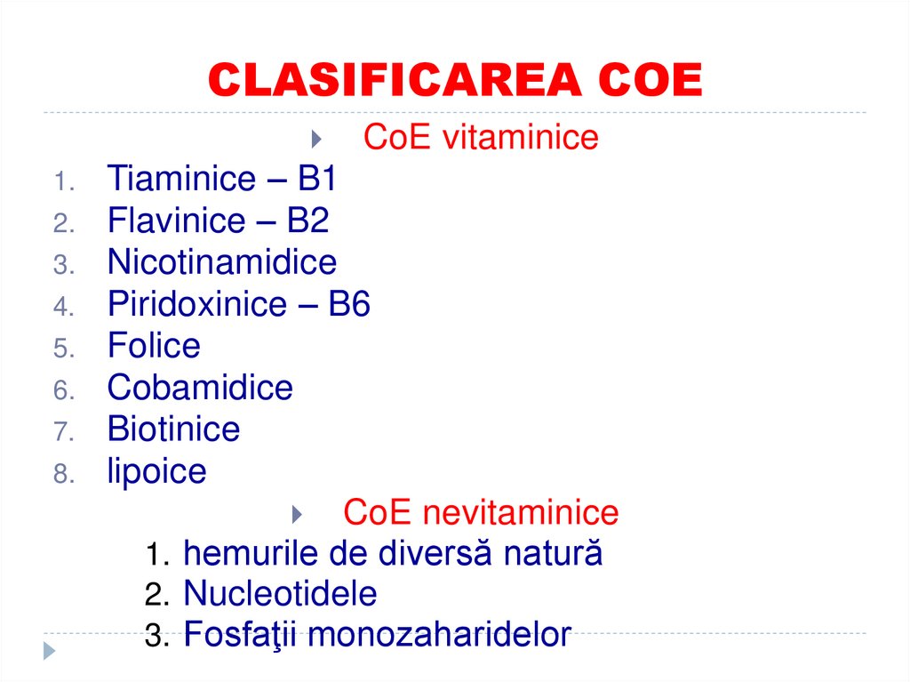 CLASIFICAREA COE