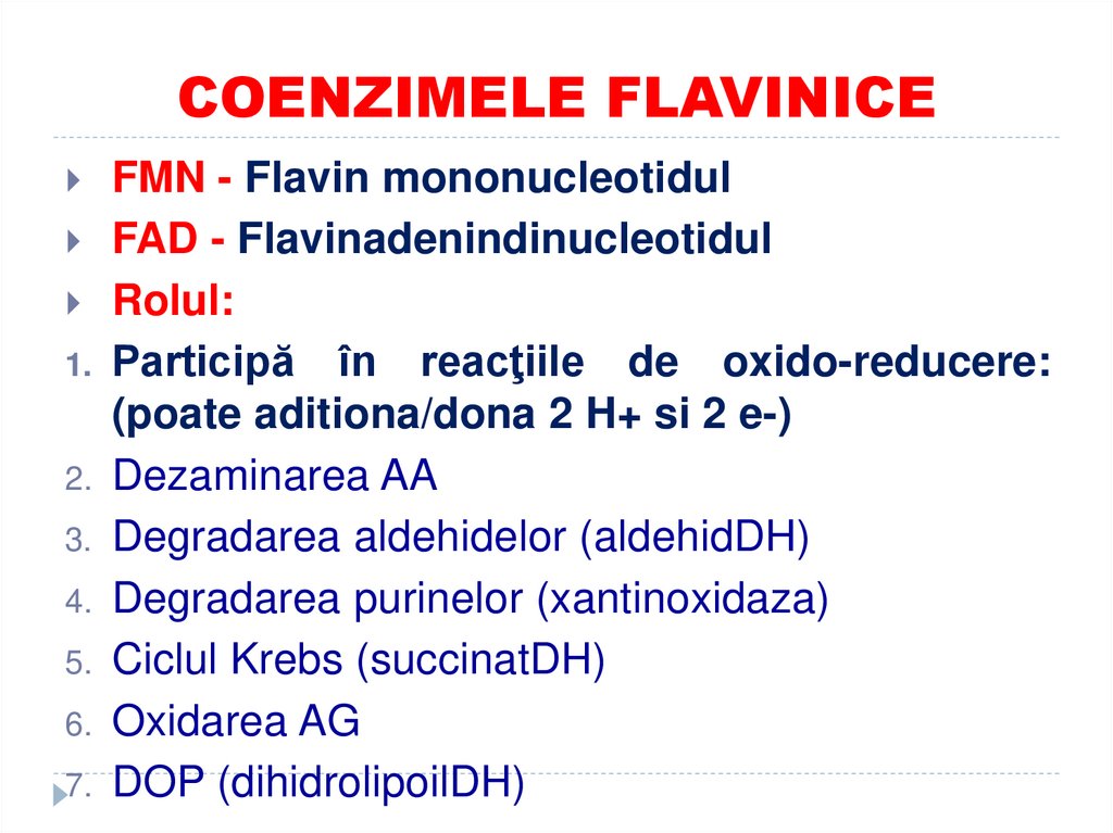 COENZIMELE FLAVINICE