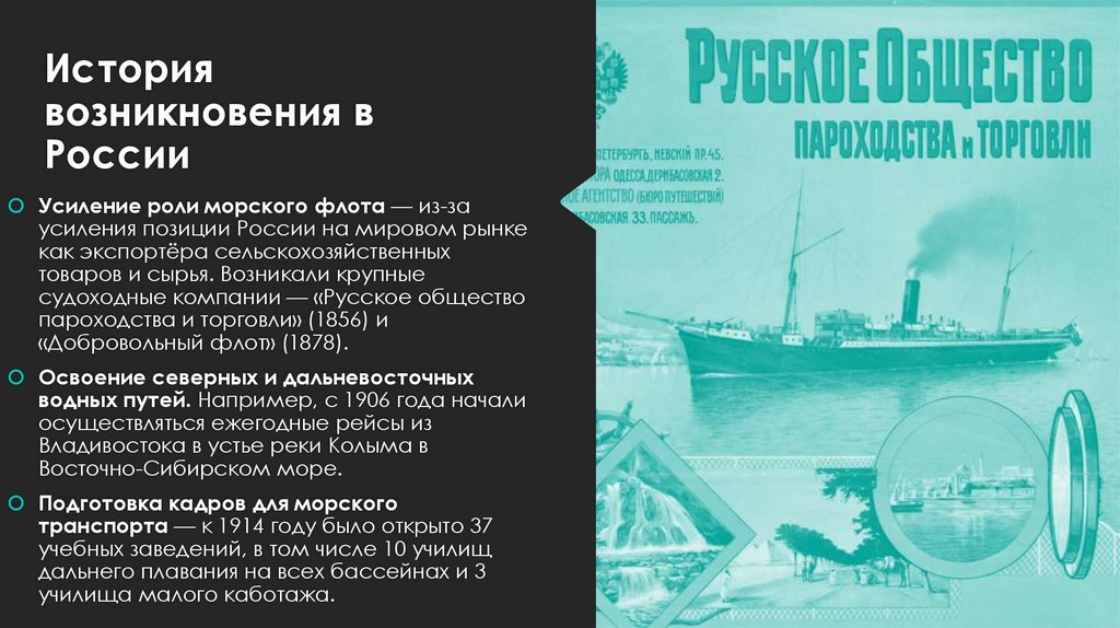 История возникновения в России