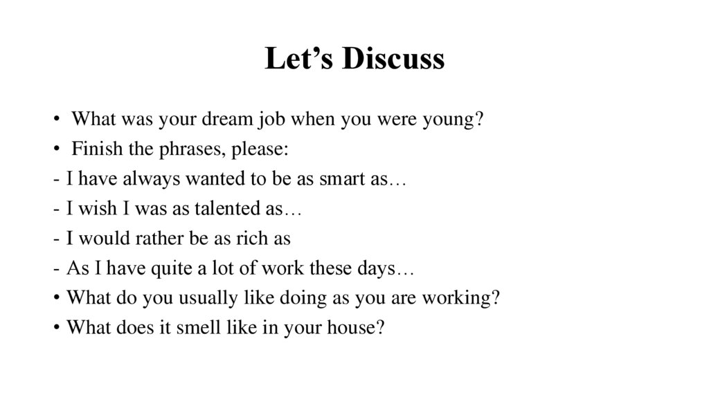Let’s Discuss