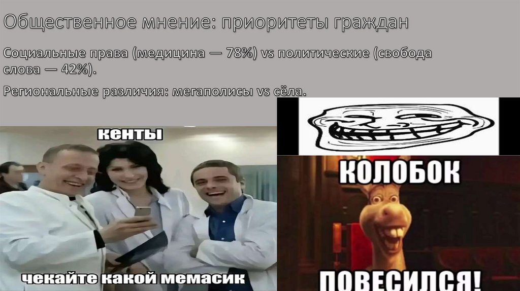 Общественное мнение: приоритеты граждан