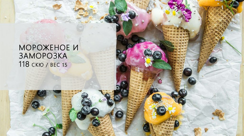 Мороженое и заморозка 118 скю / ВЕС 15