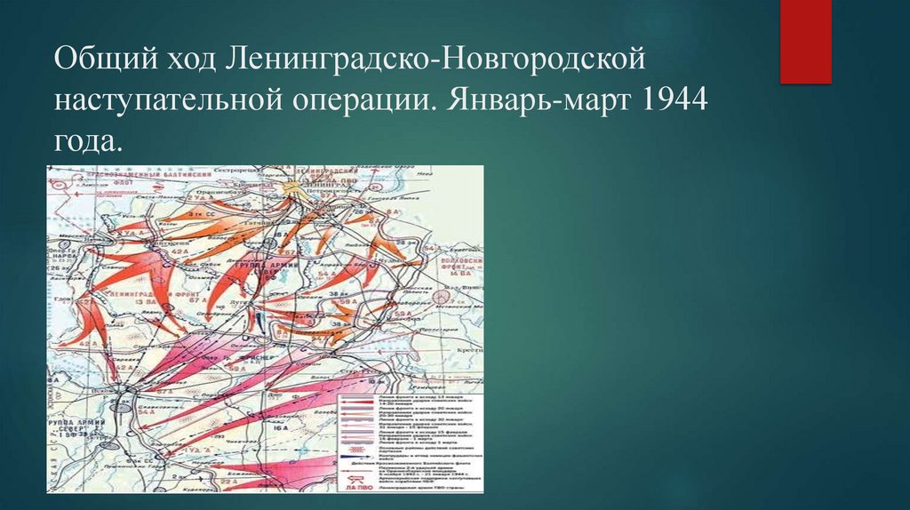 Общий ход Ленинградско-Новгородской наступательной операции. Январь-март 1944 года.