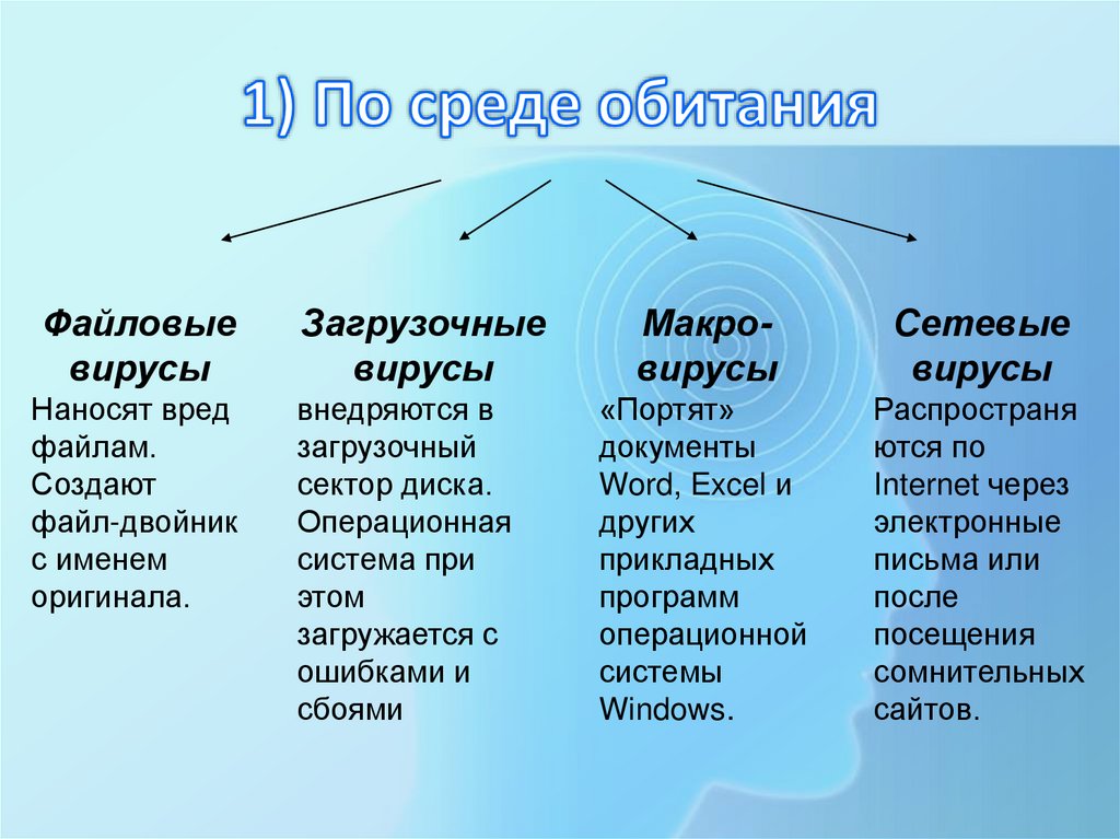 1) По среде обитания