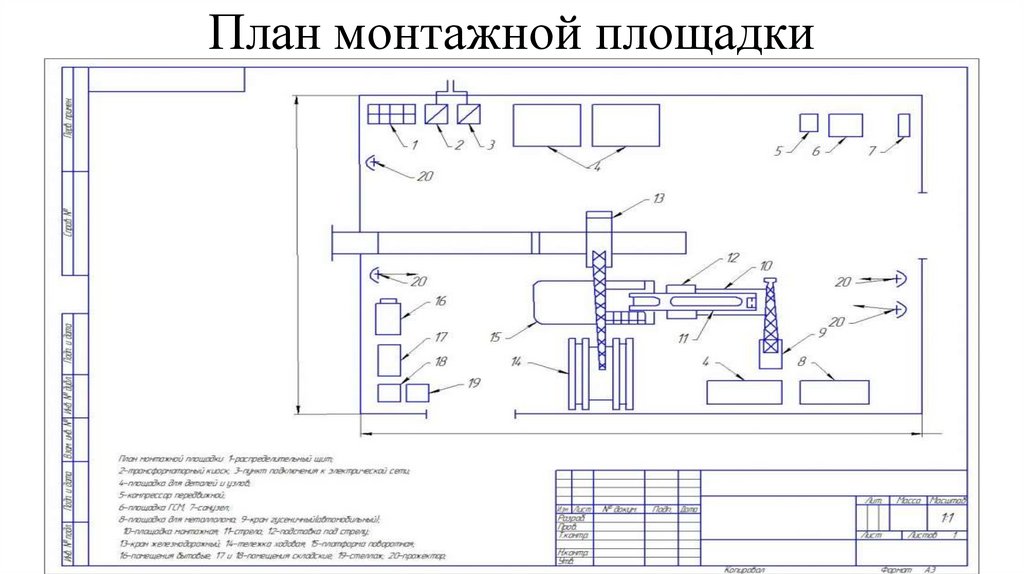 План монтажной площадки