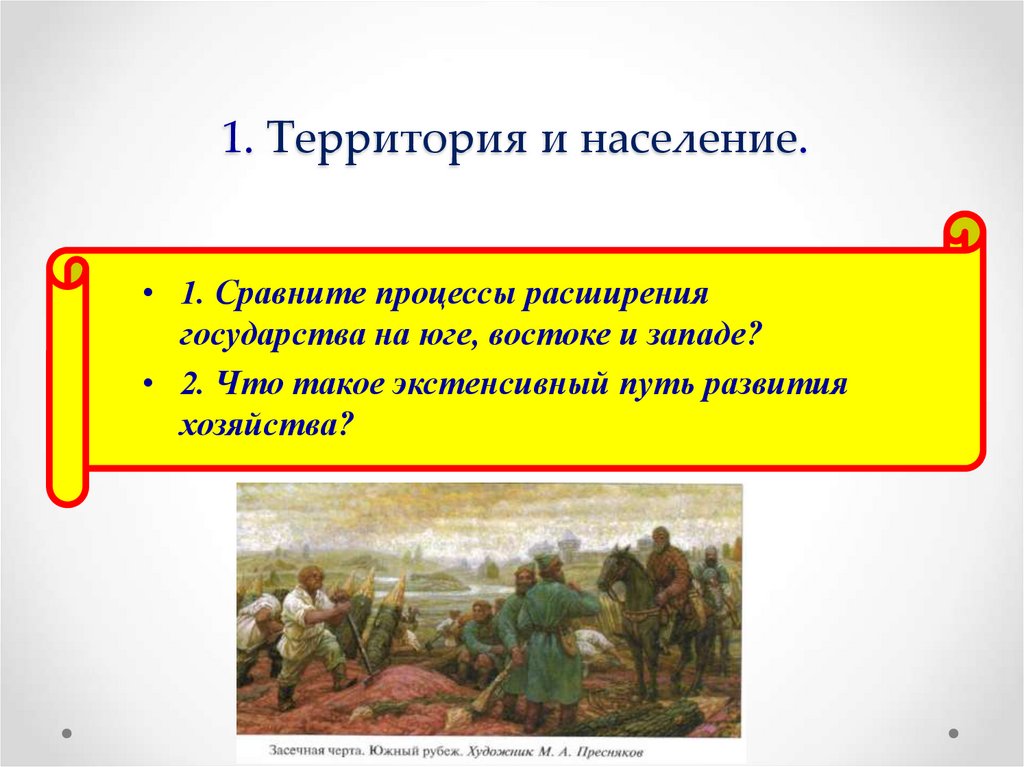 1. Территория и население.