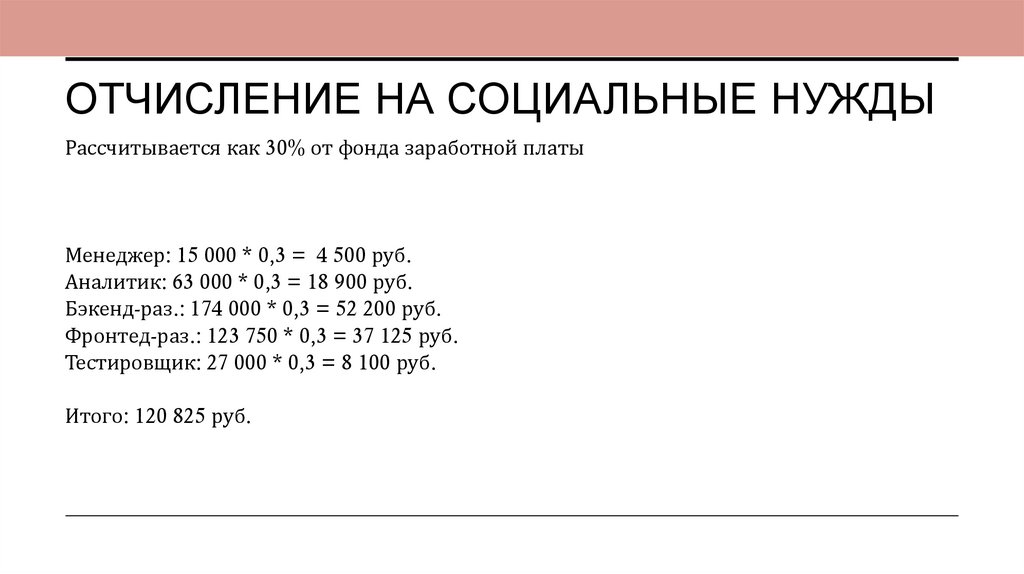 ОТЧИСЛЕНИЕ НА СОЦИАЛЬНЫЕ НУЖДЫ