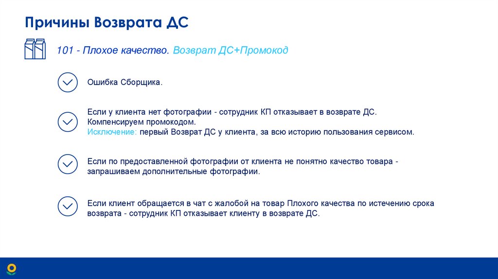 Причины Возврата ДС