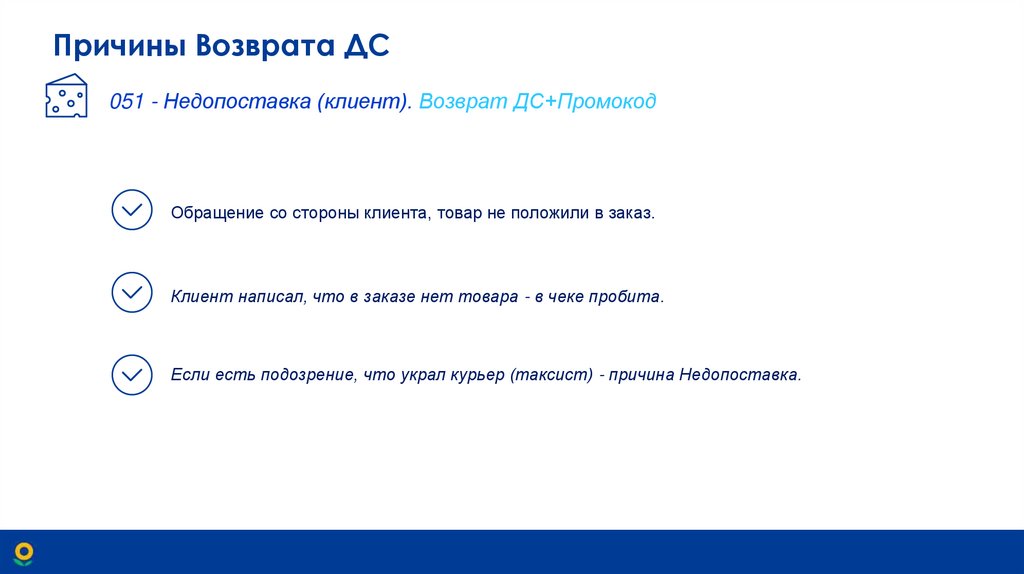 Причины Возврата ДС