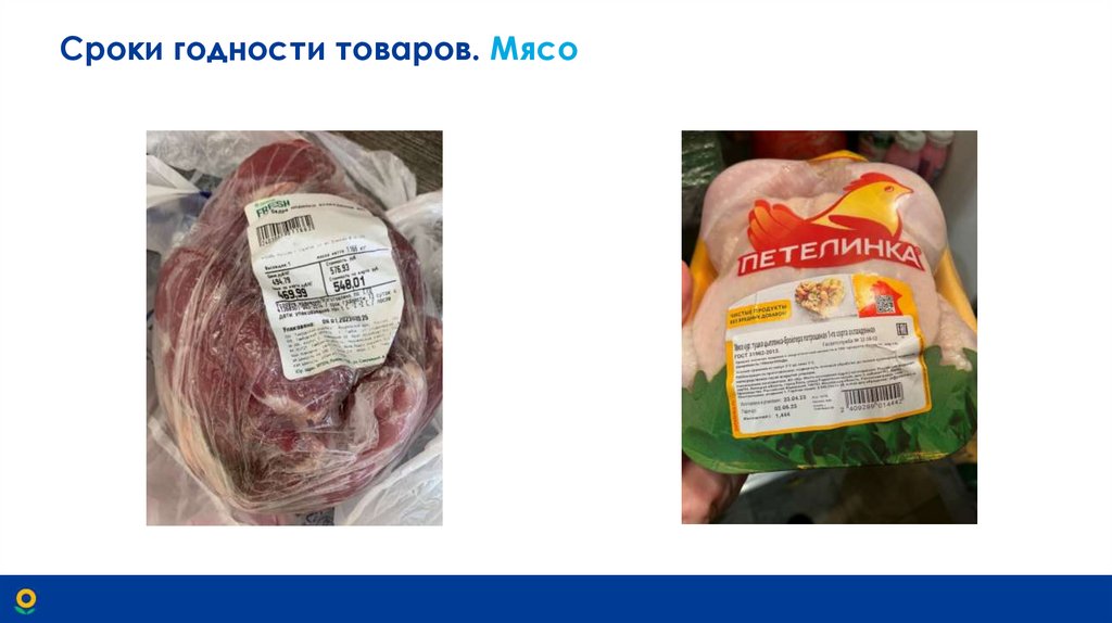 Сроки годности товаров. Мясо