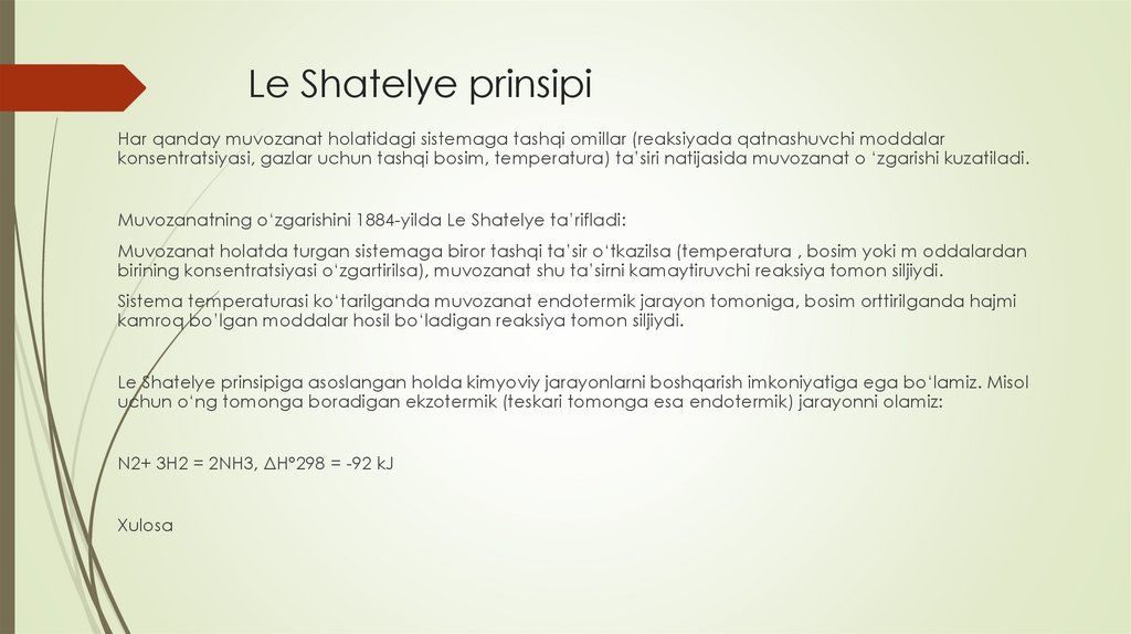 Le Shatelye prinsipi